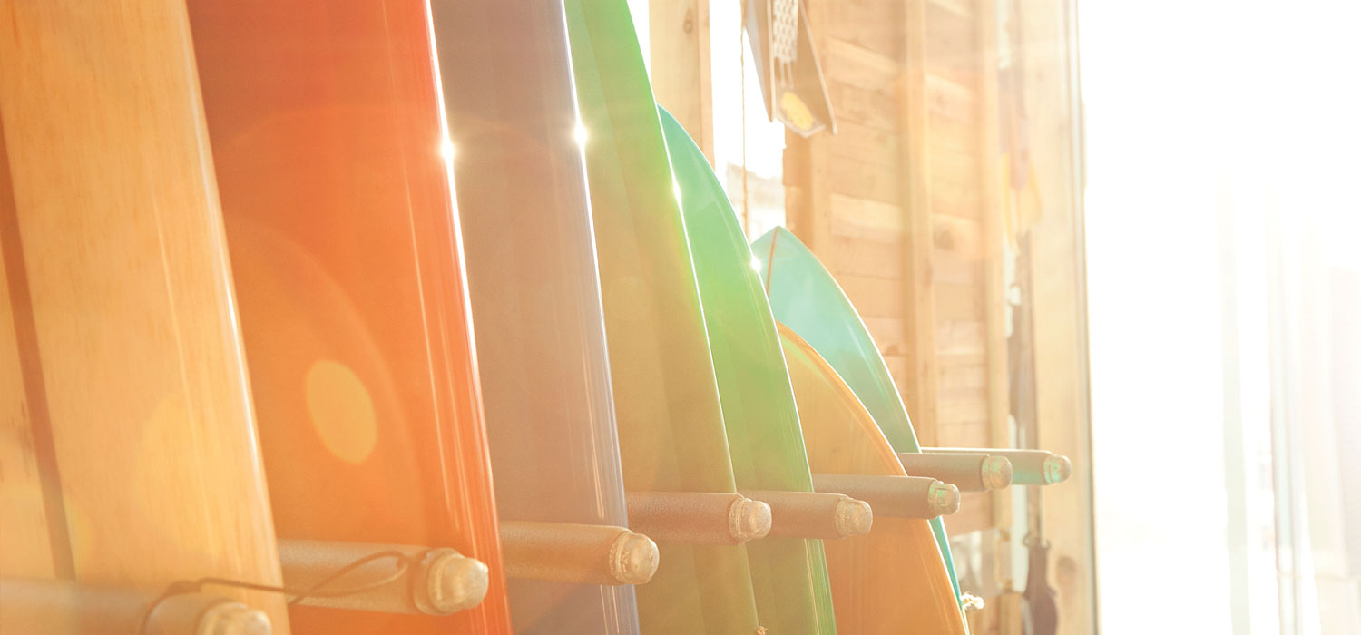 Surfboards display