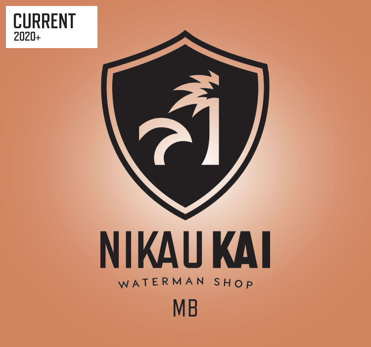 Current Nikau Kai logo (2020+) on orange background